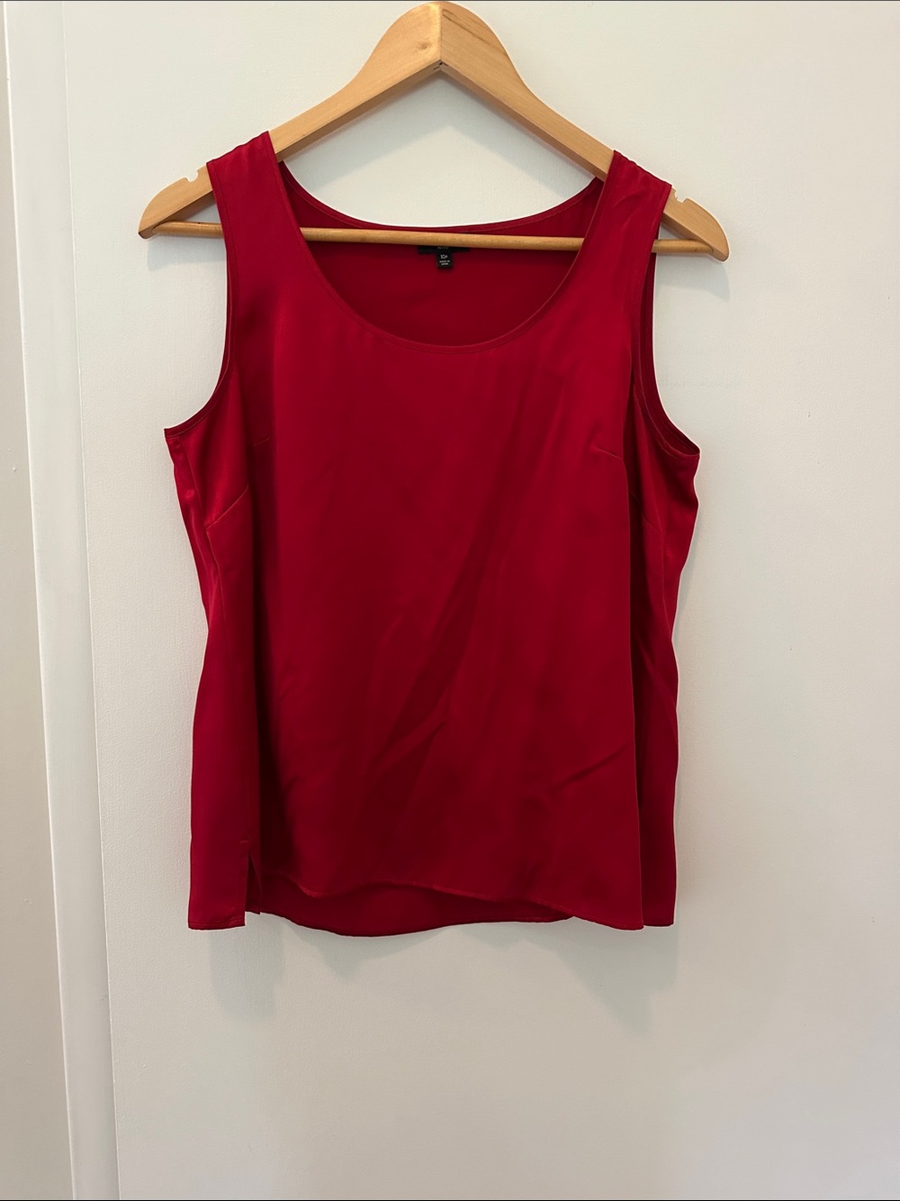 Talbots Red Silk Scoop Neck Tank